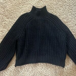 NWT- black turtle neck cardigan